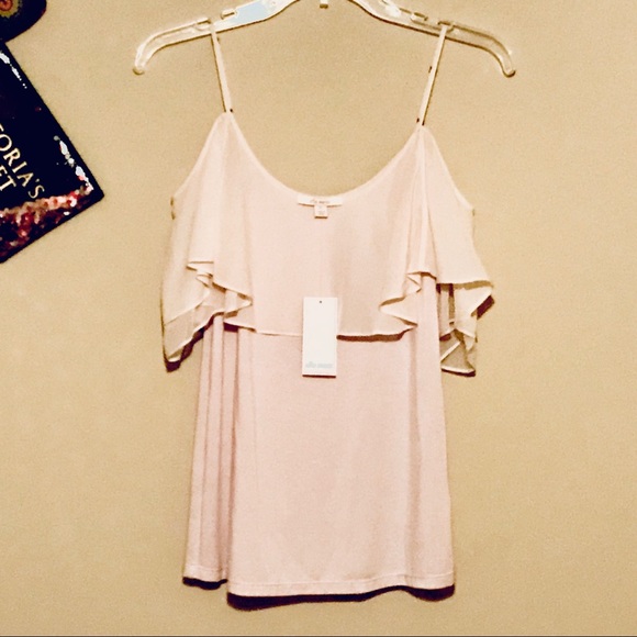 Ella Moss Light Pink Cold Shoulder Modal/Silk Top - Picture 6 of 8